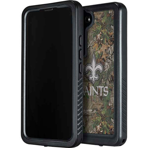 NFL New Orleans Saints Realtree Xtra Green Camo Galaxy S24 Waterproof Case