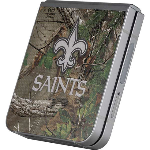 NFL New Orleans Saints Realtree Xtra Green Camo Galaxy Z Flip6 Skin