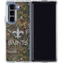 NFL New Orleans Saints Realtree Xtra Green Camo Galaxy Z Fold5 5G Clear Case