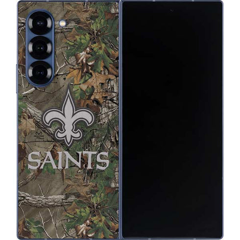 NFL New Orleans Saints Realtree Xtra Green Camo Galaxy Z Fold6 Skin