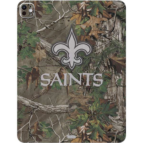NFL New Orleans Saints Realtree Xtra Green Camo iPad Pro 13in M4 (2024) Skin