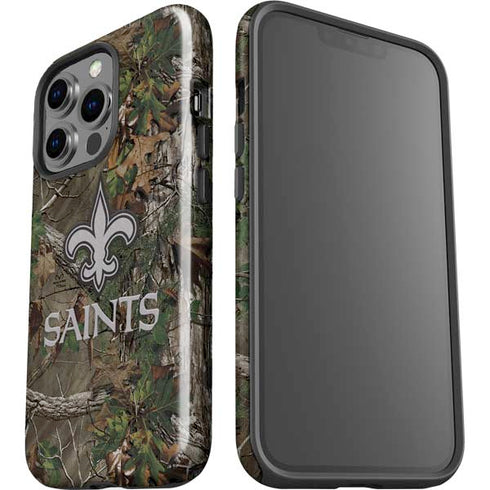 NFL New Orleans Saints Realtree Xtra Green Camo iPhone 15 Pro Impact Case