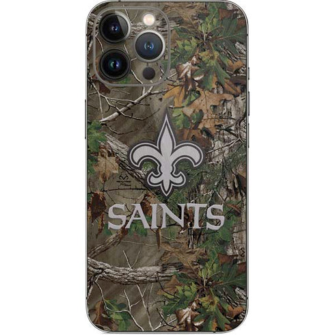 NFL New Orleans Saints Realtree Xtra Green Camo iPhone 15 Pro Max Skin