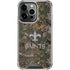 NFL New Orleans Saints Realtree Xtra Green Camo iPhone 16 Pro Clear Case