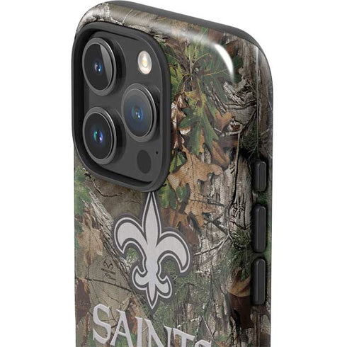 NFL New Orleans Saints Realtree Xtra Green Camo iPhone 16 Pro Impact Case
