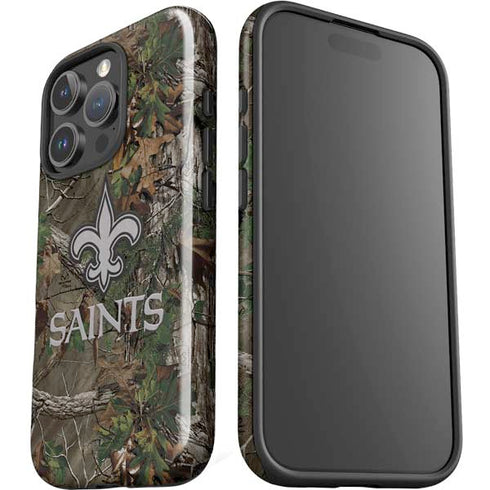 NFL New Orleans Saints Realtree Xtra Green Camo iPhone 16 Pro Impact Case