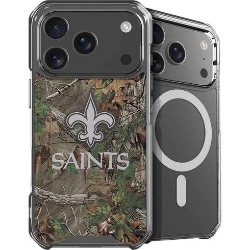 NFL New Orleans Saints Realtree Xtra Green Camo iPhone 18 Pro MagSafe Case