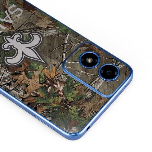NFL New Orleans Saints Realtree Xtra Green Camo Moto G Play 4G (2024) Skin