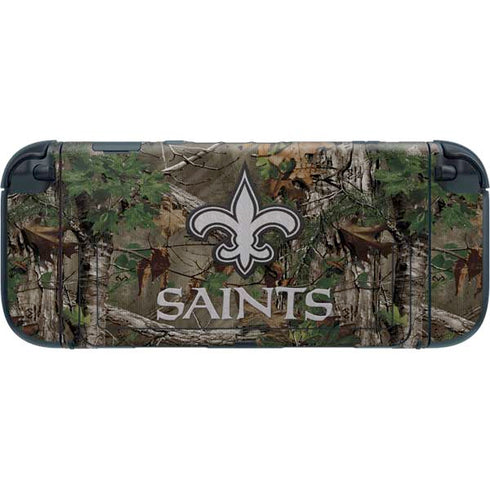 NFL New Orleans Saints Realtree Xtra Green Camo Nintendo Switch 2 (2025) with Joy-Con Skin