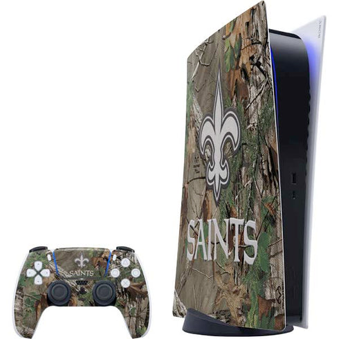 NFL New Orleans Saints Realtree Xtra Green Camo PlayStation PS5 Skins
