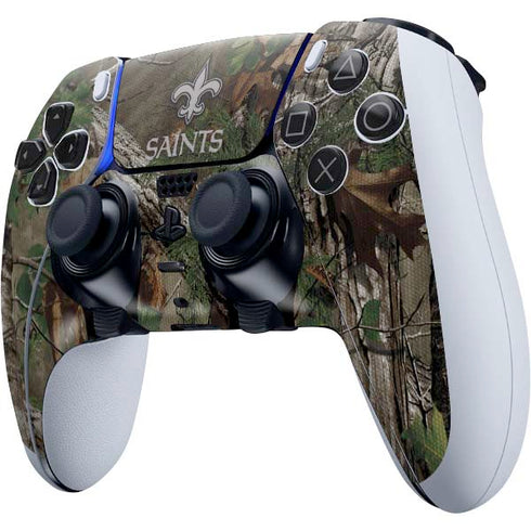 NFL New Orleans Saints Realtree Xtra Green Camo PS5 DualSense Edge Pro Controller Skin