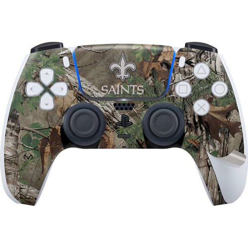 NFL New Orleans Saints Realtree Xtra Green Camo PS5 Pro Bundle Skin