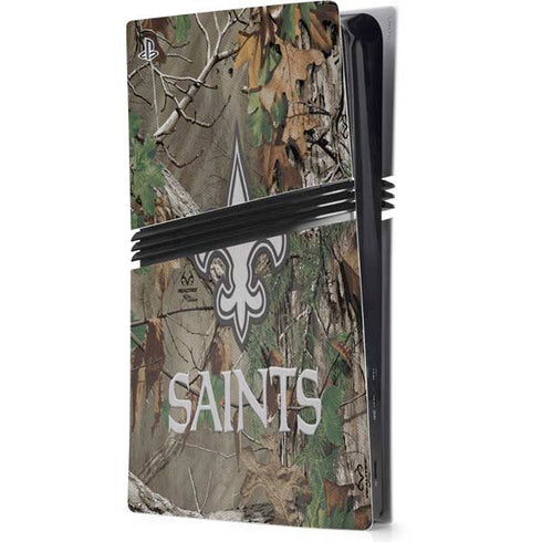 NFL New Orleans Saints Realtree Xtra Green Camo PS5 Pro Console Skin