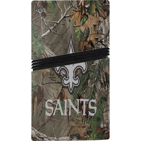NFL New Orleans Saints Realtree Xtra Green Camo PS5 Pro Console Skin