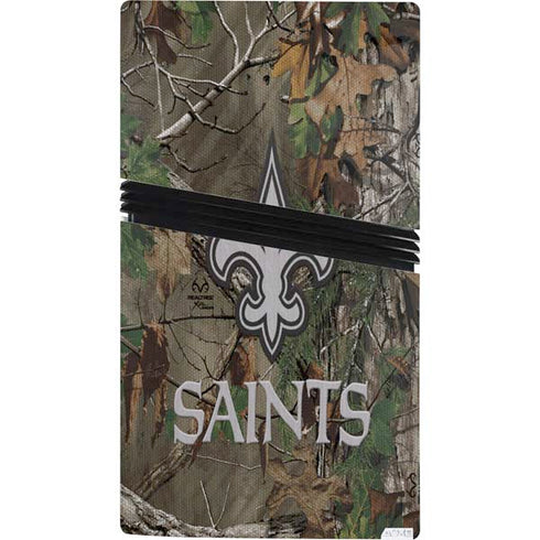 NFL New Orleans Saints Realtree Xtra Green Camo PS5 Pro Console Skin