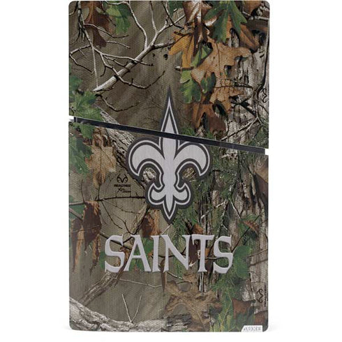 NFL New Orleans Saints Realtree Xtra Green Camo PS5 Slim Digital Edition Console Skin