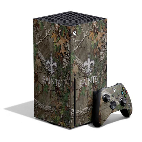 NFL New Orleans Saints Realtree Xtra Green Camo Xbox Series X Bundle Skin