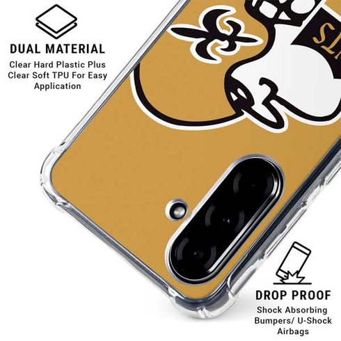 NFL New Orleans Saints Retro Logo Galaxy A36 5G Clear Case