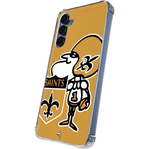 NFL New Orleans Saints Retro Logo Galaxy A55 5G Clear Case