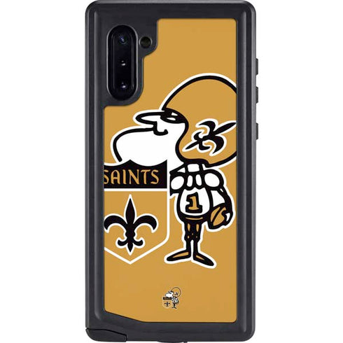NFL New Orleans Saints Retro Logo Galaxy Note 10 Waterproof Case