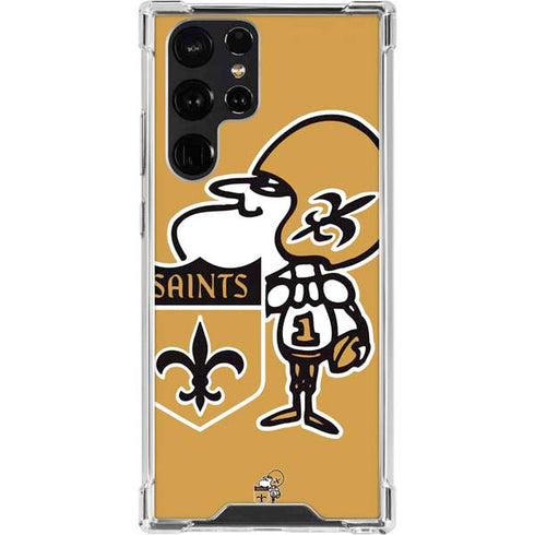 NFL New Orleans Saints Retro Logo Galaxy S23 Ultra Clear Case