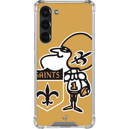 NFL New Orleans Saints Retro Logo Galaxy S24 FE Clear Case