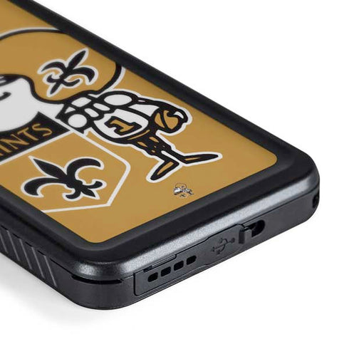 NFL New Orleans Saints Retro Logo Galaxy S24 Plus Waterproof Case