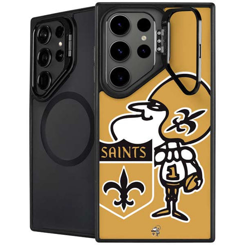 NFL New Orleans Saints Retro Logo Galaxy S25 Ultra Kickstand Case