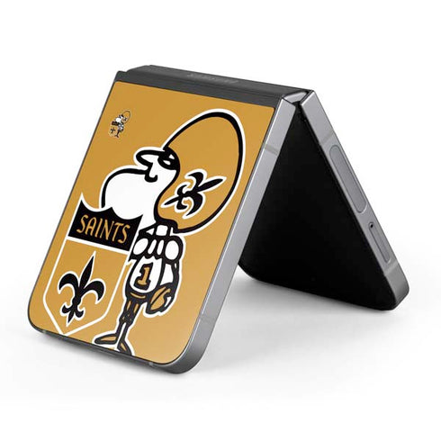 NFL New Orleans Saints Retro Logo Galaxy Z Flip6 Skin