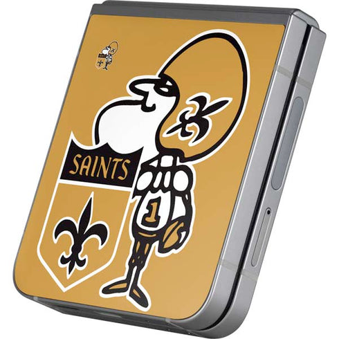 NFL New Orleans Saints Retro Logo Galaxy Z Flip6 Skin