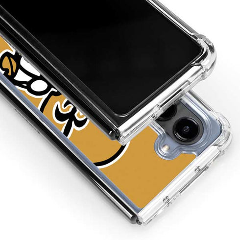 NFL New Orleans Saints Retro Logo Galaxy Z Fold5 5G Clear Case