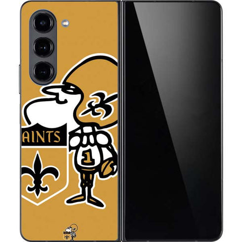 NFL New Orleans Saints Retro Logo Galaxy Z Fold5 5G Skin