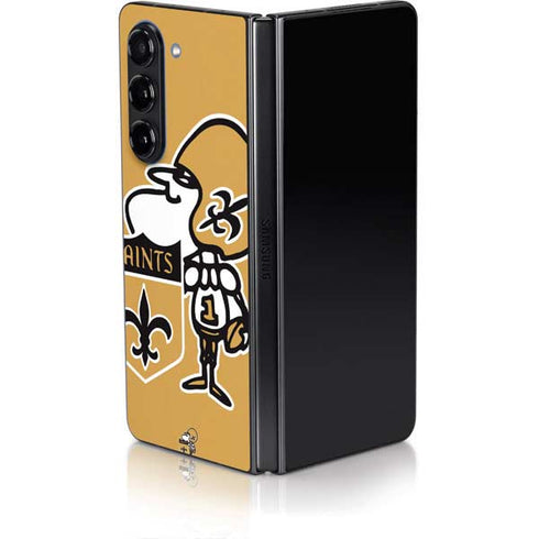 NFL New Orleans Saints Retro Logo Galaxy Z Fold5 5G Skin