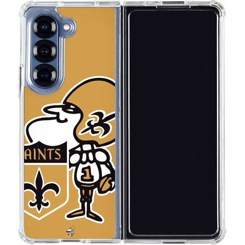 NFL New Orleans Saints Retro Logo Galaxy Z Fold6 Clear Case