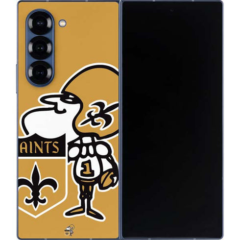 NFL New Orleans Saints Retro Logo Galaxy Z Fold6 Skin