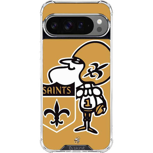 NFL New Orleans Saints Retro Logo Google Pixel 10 Pro XL Clear Case