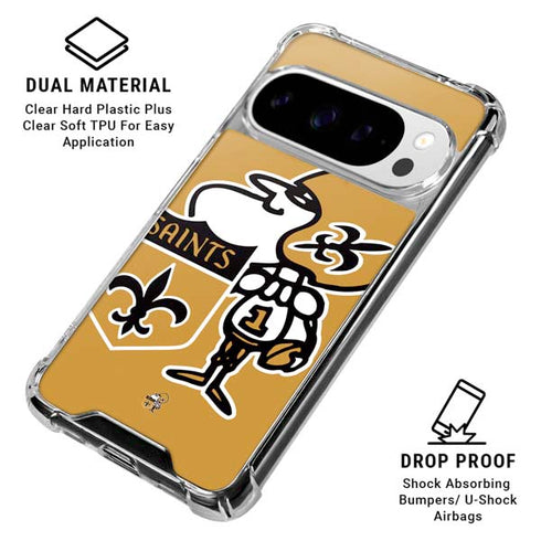 NFL New Orleans Saints Retro Logo Google Pixel 10 Pro XL Clear Case
