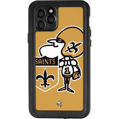 NFL New Orleans Saints Retro Logo iPhone 11 Pro Waterproof Case