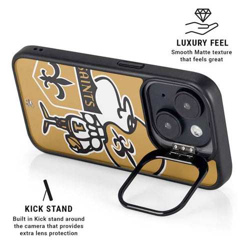 NFL New Orleans Saints Retro Logo iPhone 14 Kickstand Case