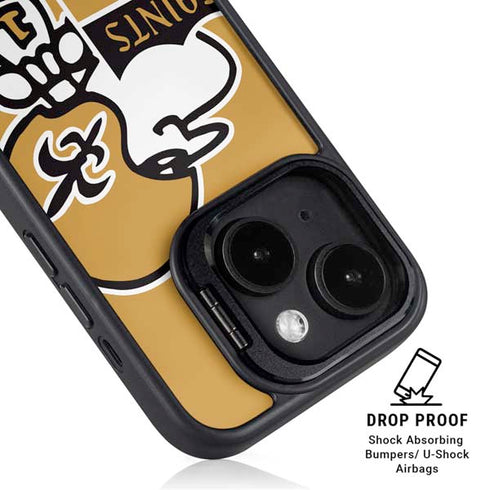 NFL New Orleans Saints Retro Logo iPhone 14 Kickstand Case