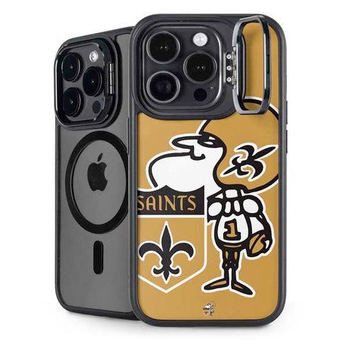 NFL New Orleans Saints Retro Logo iPhone 14 Pro Max Kickstand Case