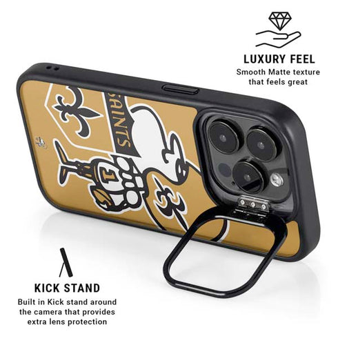 NFL New Orleans Saints Retro Logo iPhone 14 Pro Max Kickstand Case