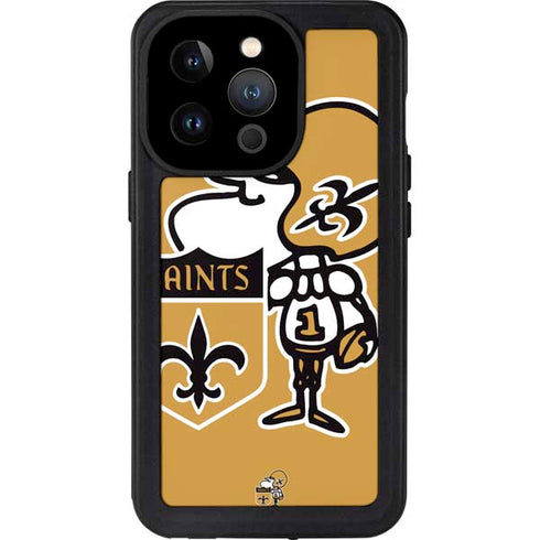 NFL New Orleans Saints Retro Logo iPhone 15 Pro Waterproof Case