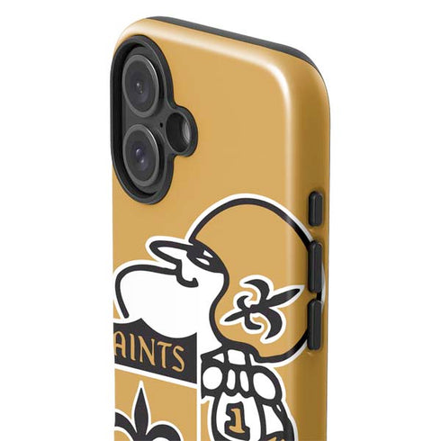 NFL New Orleans Saints Retro Logo iPhone 16 Plus Impact Case