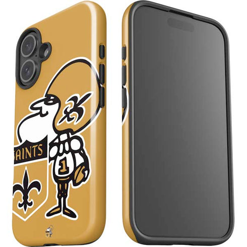 NFL New Orleans Saints Retro Logo iPhone 16 Plus Impact Case