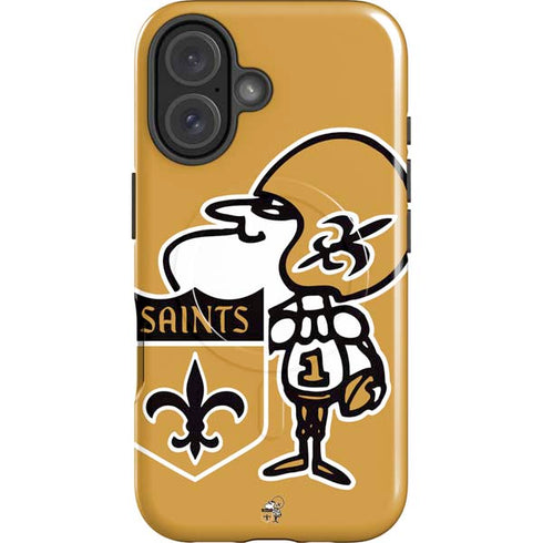 NFL New Orleans Saints Retro Logo iPhone 16 Plus Magsafe Impact Case