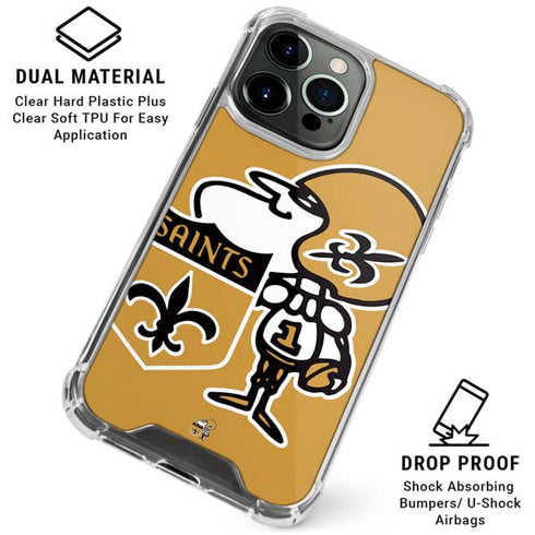 NFL New Orleans Saints Retro Logo iPhone 16 Pro Max Clear Case