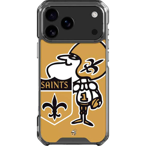 NFL New Orleans Saints Retro Logo iPhone 18 Pro Max Clear Case