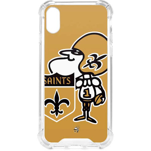 NFL New Orleans Saints Retro Logo iPhone XS Clear Case