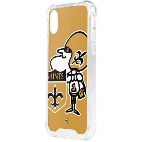NFL New Orleans Saints Retro Logo iPhone XS Clear Case